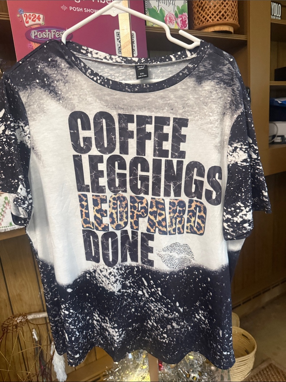 SHEIN Coffee Leggings Leopard Done